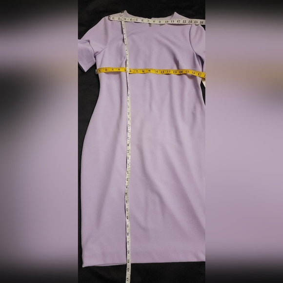 Calvin Klein Women’s Dress With Short Bell Sleeve Lilac Purple Color Size 12 - Picture 5 of 6